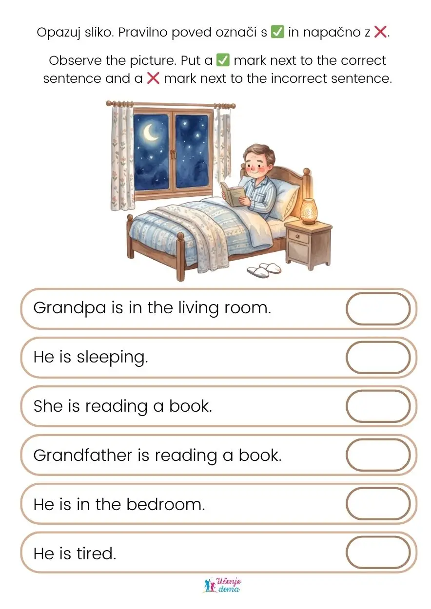 English Living Spaces Family Members Everyday Activities 6